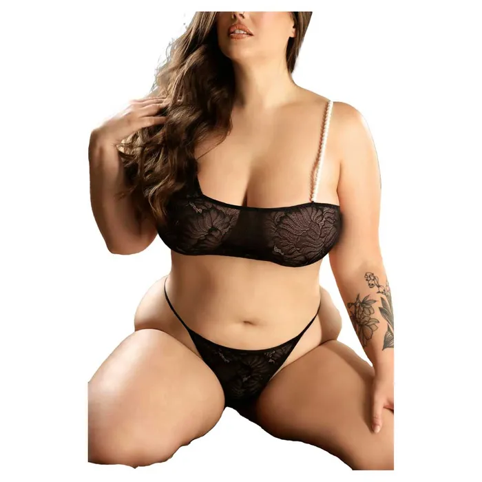 iloveexcitement Female Sex Toys Fantasy Vixen Do Not Disturb Pearl Bralette Crotchless Pearl Panty