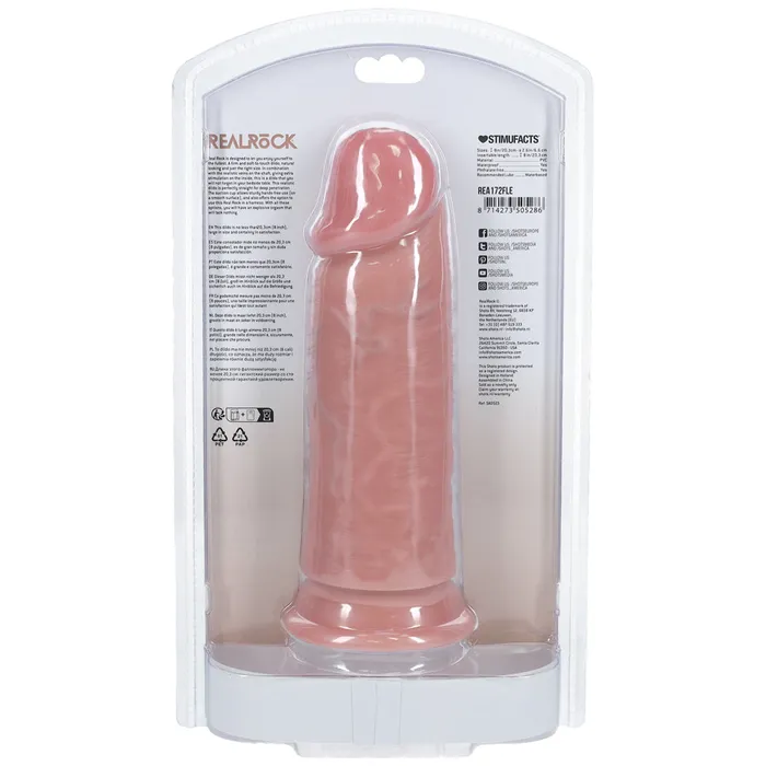 Shots Toys Dildos Shots Real Rock Extra Thick Dildo 8 Inch Light