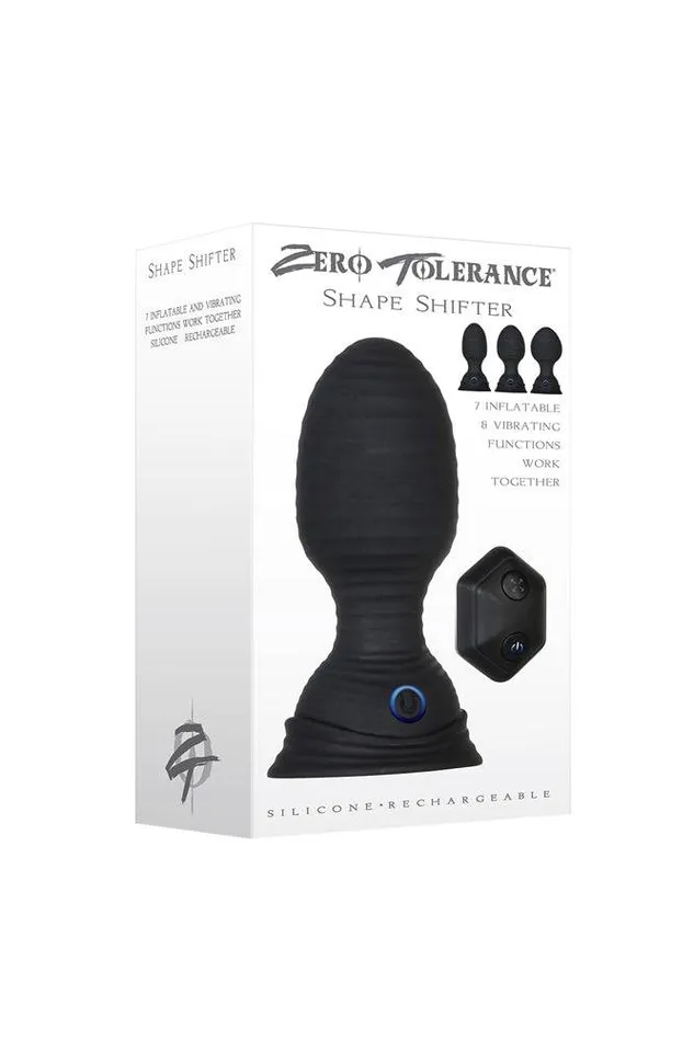 Zero Tolerance Shape Shifter Inflatable Butt Plug Black Zero Tolerance Anal