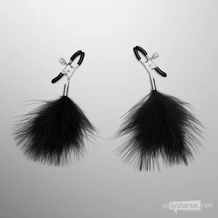 Female Sex Toys Lux Fetish Feather Nipple Clamps Lux Fetish