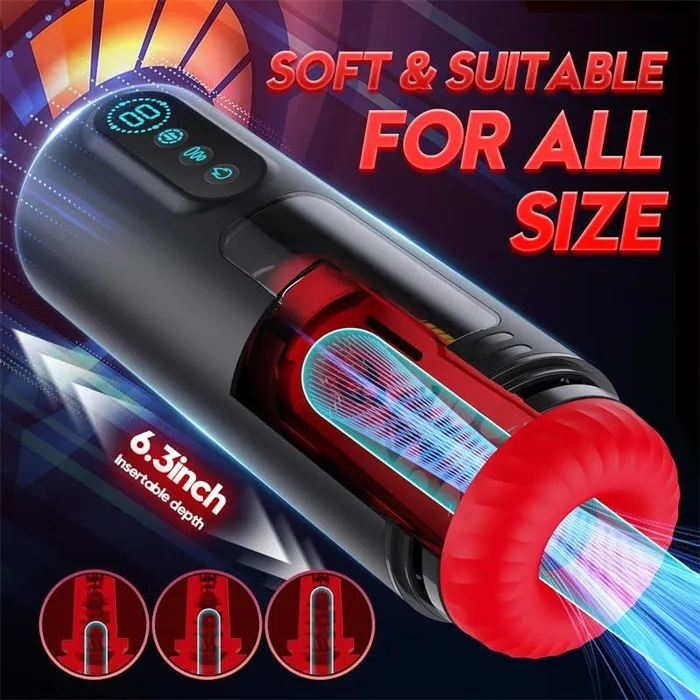 Automatic Male Masturbator 9 Vibrating Modes Male Heating Stroker LCD Display propinkup Male Sex Toys
