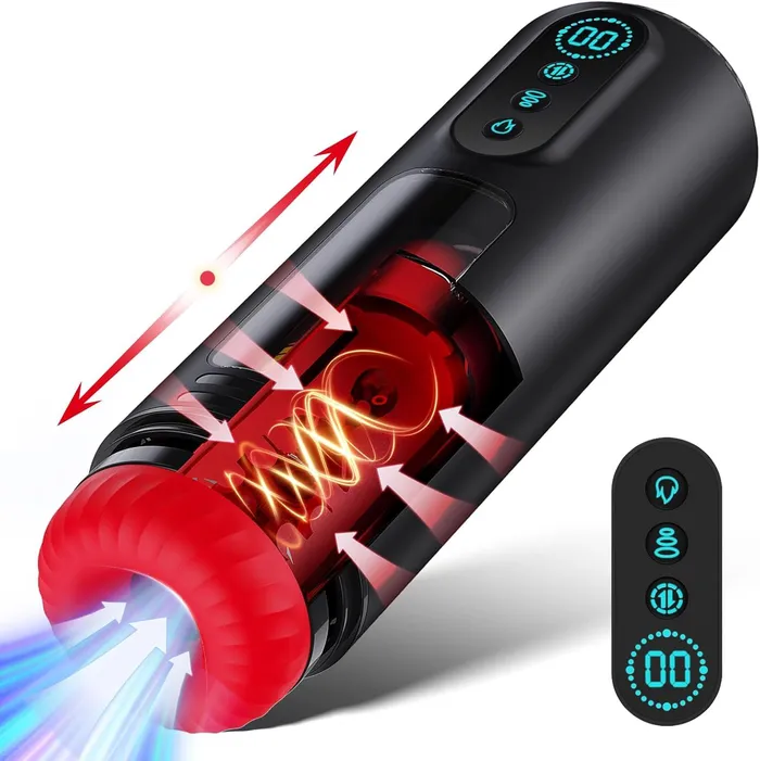 Automatic Male Masturbator 9 Vibrating Modes Male Heating Stroker LCD Display propinkup Male Sex Toys