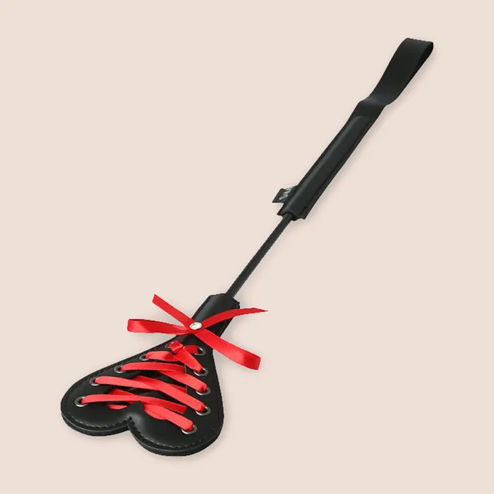 Sex Mischief Heart Beat Crop one smooth side one laced side Sportsheets International Inc Female Sex Toys