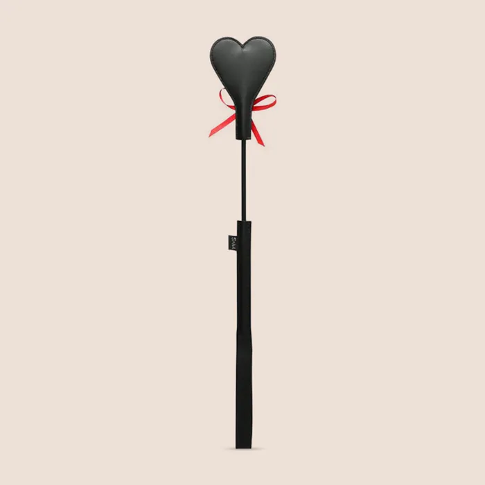Sex Mischief Heart Beat Crop one smooth side one laced side Sportsheets International Inc Female Sex Toys
