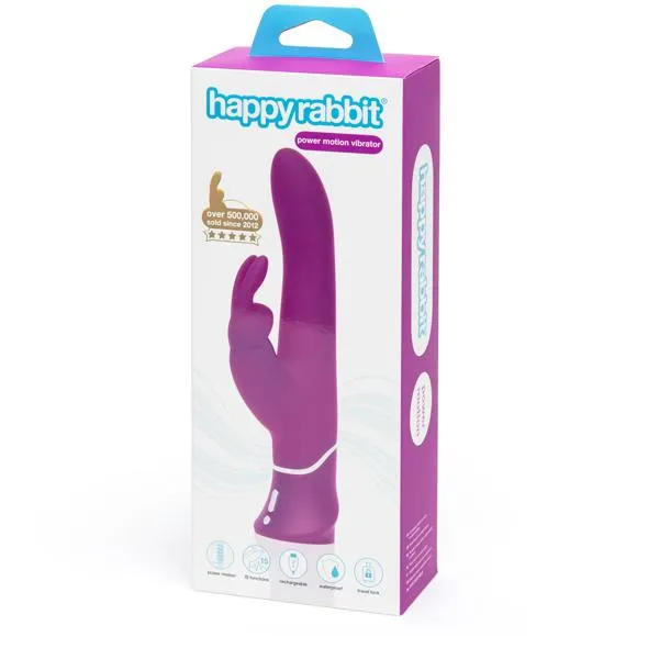 Vibrators Love Honey Love Honey Happy Rabbit Curve Power Motion Thrusting Rabbit Vibrator Purple