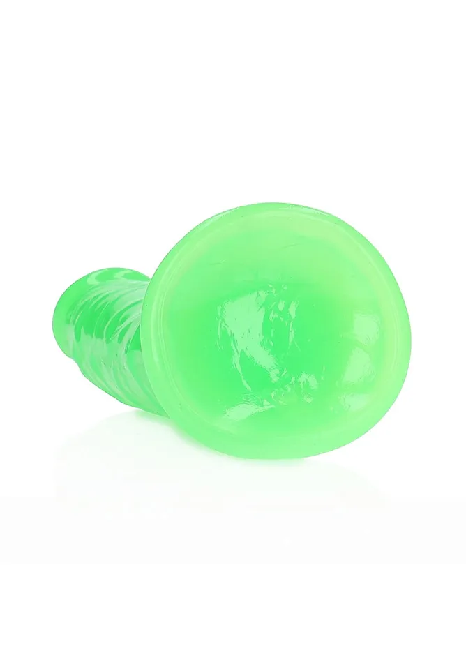 Dildos SHOTS AMERICA LLC REALROCK GLOW IN THE DARK 7 SLIM DILDO GREEN