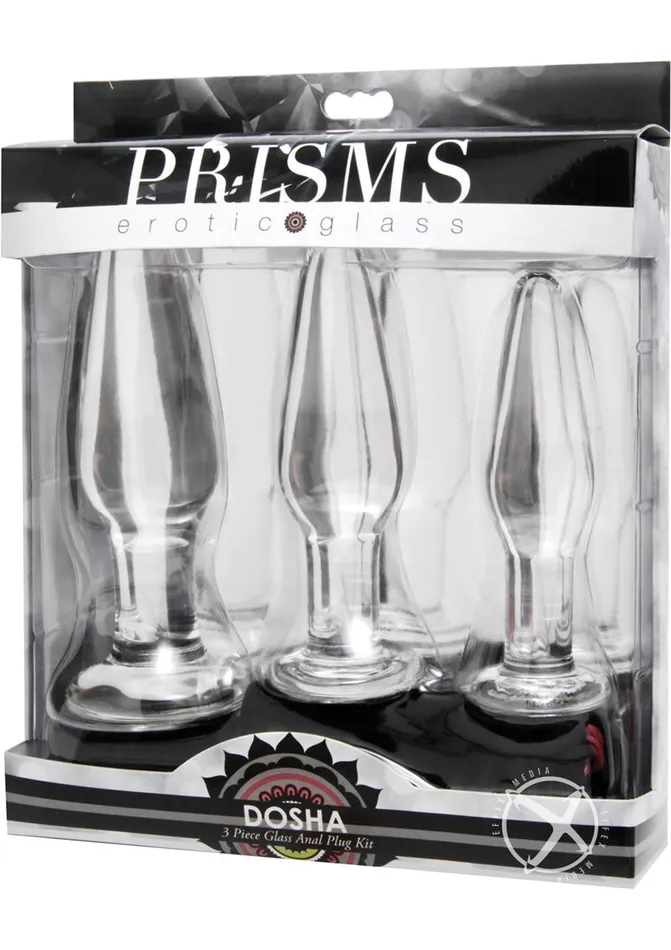 Anal Prisms Prisms Dosha 3 Piece Glass Plug Kit