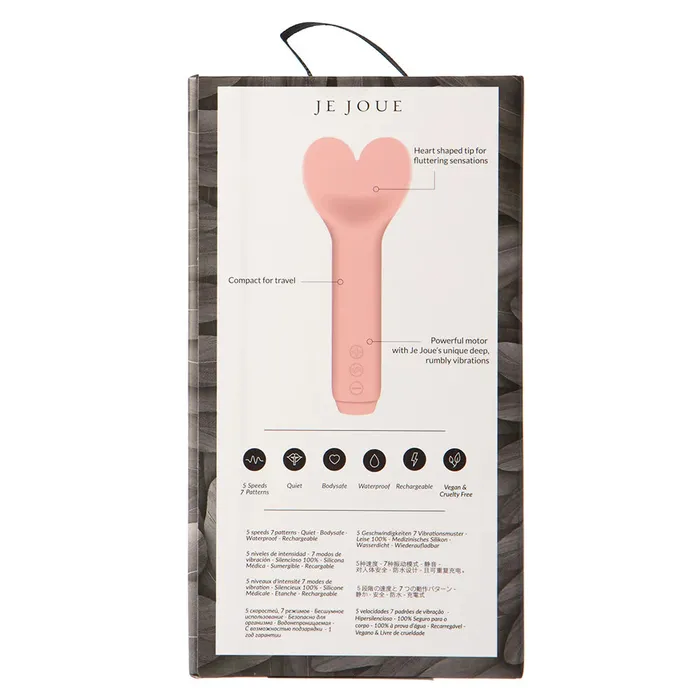 Female Sex Toys Je Joue Je Joue Amour Rechargeable Silicone HeartShaped Fluttering Tip Bullet Vibrator Pale Rosette