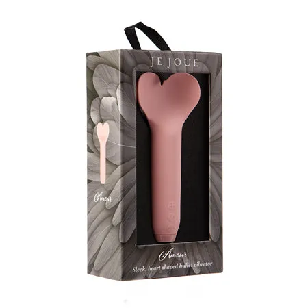 Female Sex Toys Je Joue Je Joue Amour Rechargeable Silicone HeartShaped Fluttering Tip Bullet Vibrator Pale Rosette