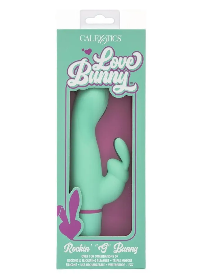 Love Bunny Love Bunny Rockin G Bunny Rechargeable Silicone Rocking Motion GSpot Rabbit Vibrator Female Sex Toys