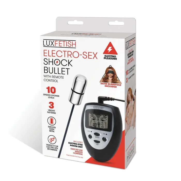 Lux Fetish Lux Fetish Electro Sex Shock Bullet Silver Female Sex Toys