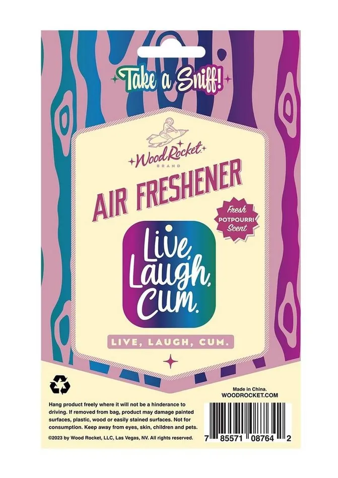 Vibrators WoodRocket Live Laugh Cum Air Freshener