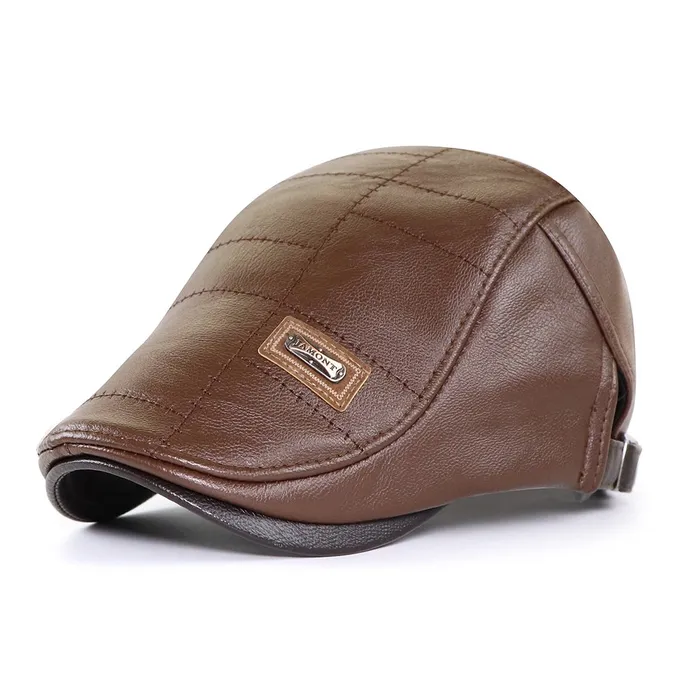 Winter and autumn warm PU flat hat mysite Vibrators
