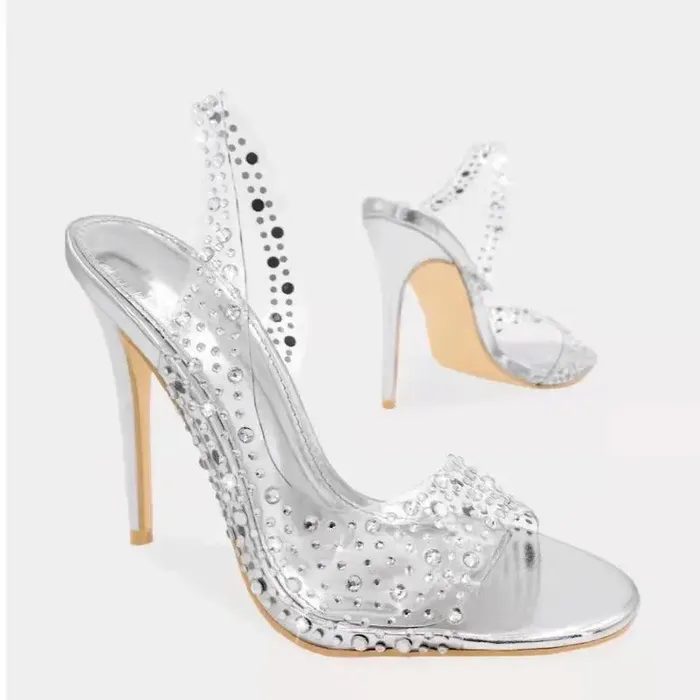 Plus Size Fish Mouth Stiletto Fashion Pointed Toe Womens Sandals cj Plus Size